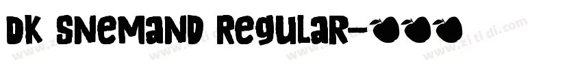DK Snemand Regular字体转换